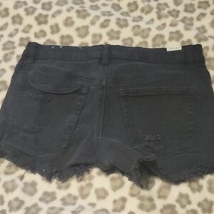 Almost Famous Black Distressed Jean Shorts
